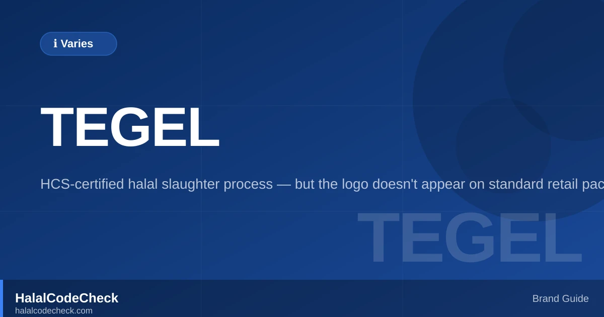 Is Tegel Chicken Halal? — HalalCodeCheck Brand Guide