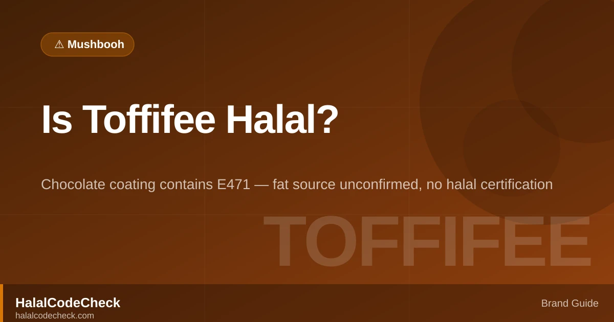 Is Toffifee Halal? — HalalCodeCheck Brand Guide