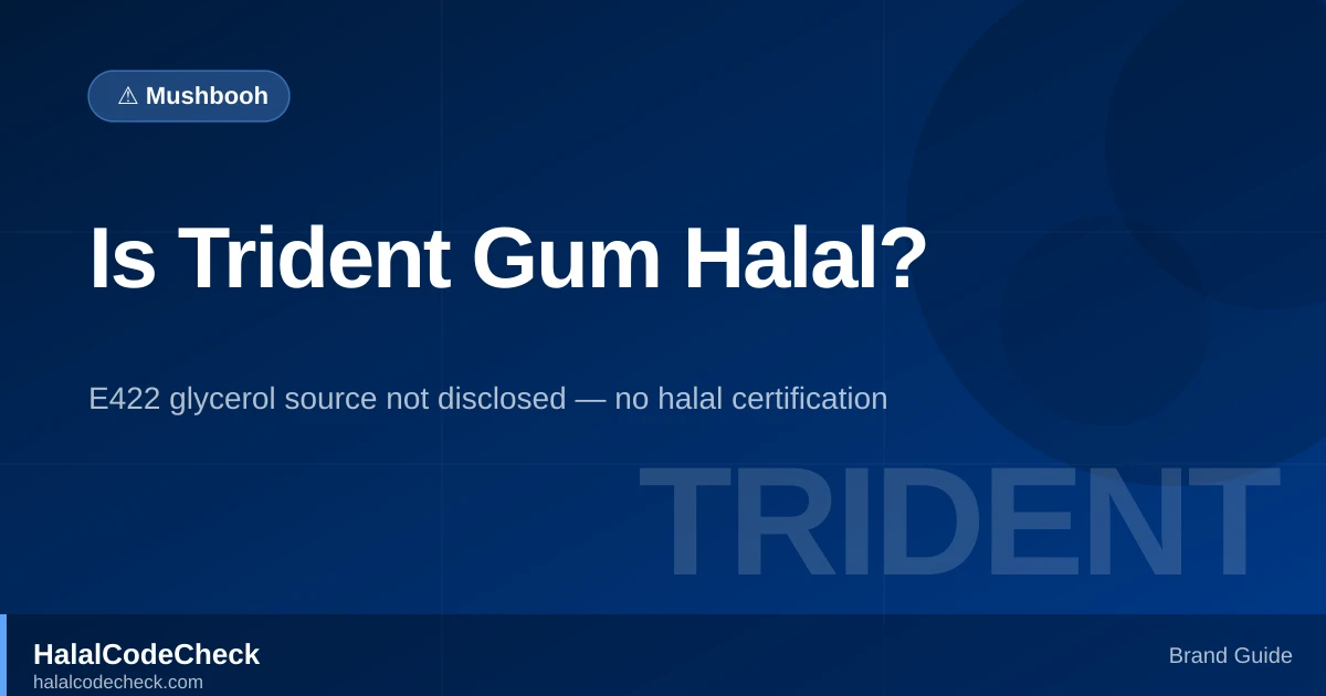 Is Trident Gum Halal? — brand guide