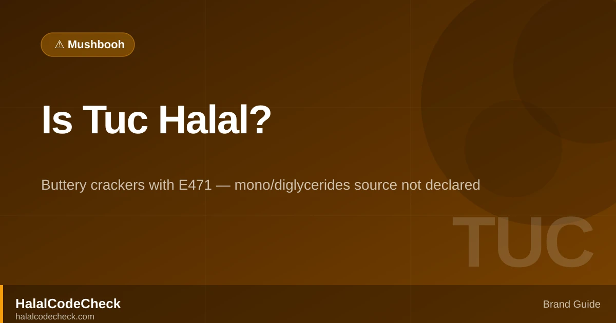 Is Tuc Halal? — HalalCodeCheck Brand Guide