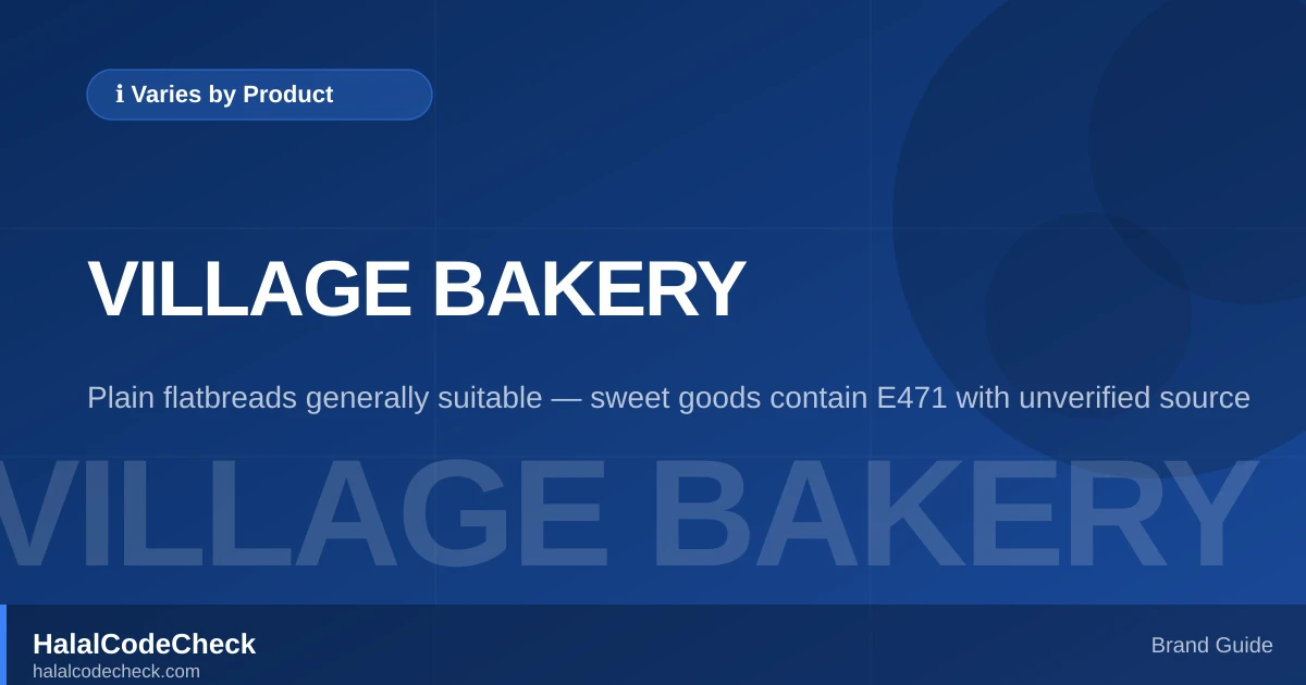 Is Village Bakery Halal? — HalalCodeCheck Brand Guide