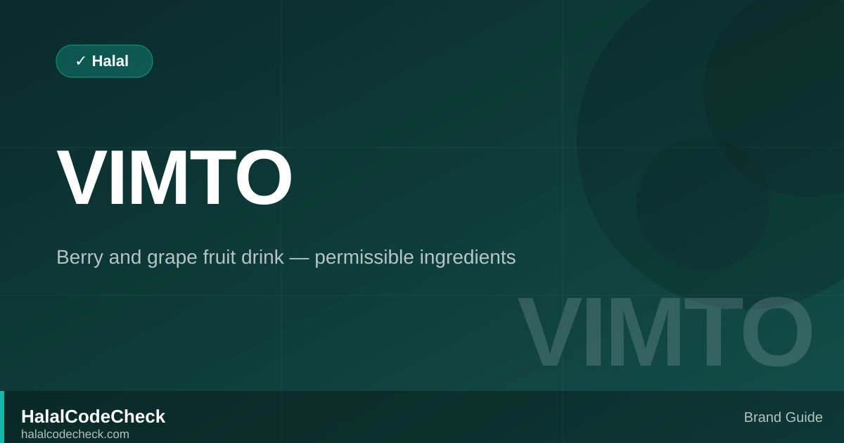 Is Vimto Halal? — Brand Guide