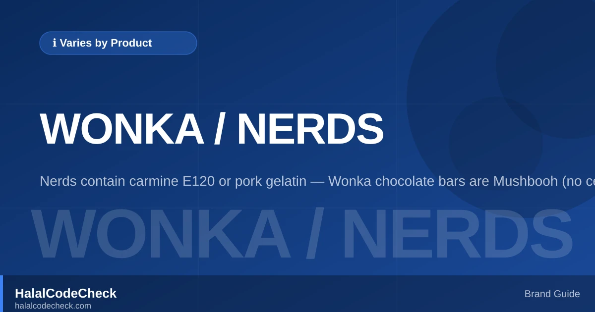 Is Wonka / Nerds Halal? - HalalCodeCheck Brand Guide