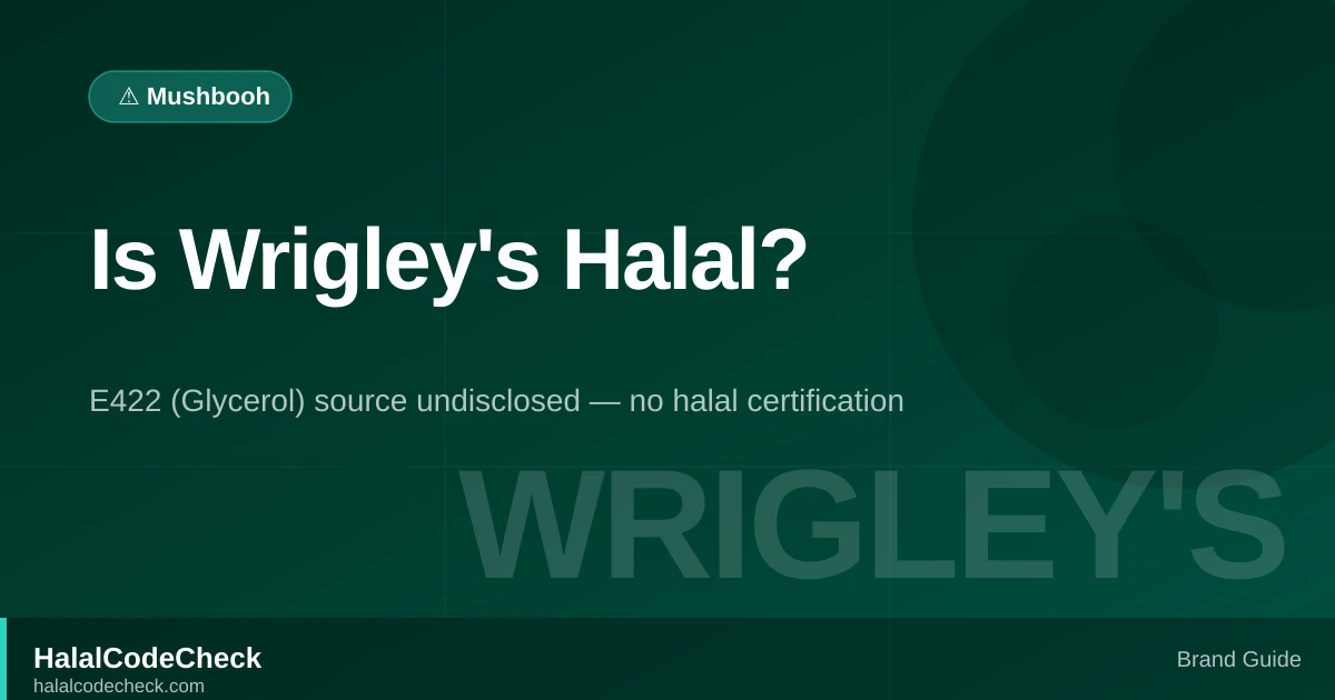 Is Wrigleys Halal? — HalalCodeCheck Brand Guide