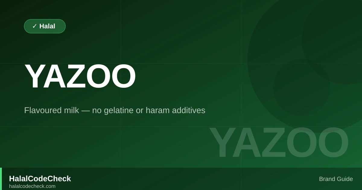 Is Yazoo Halal? — Brand Guide