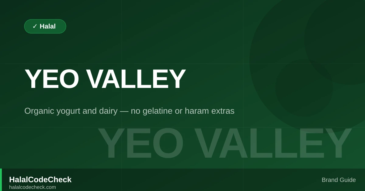 Is Yeo Valley Halal? — Brand Guide