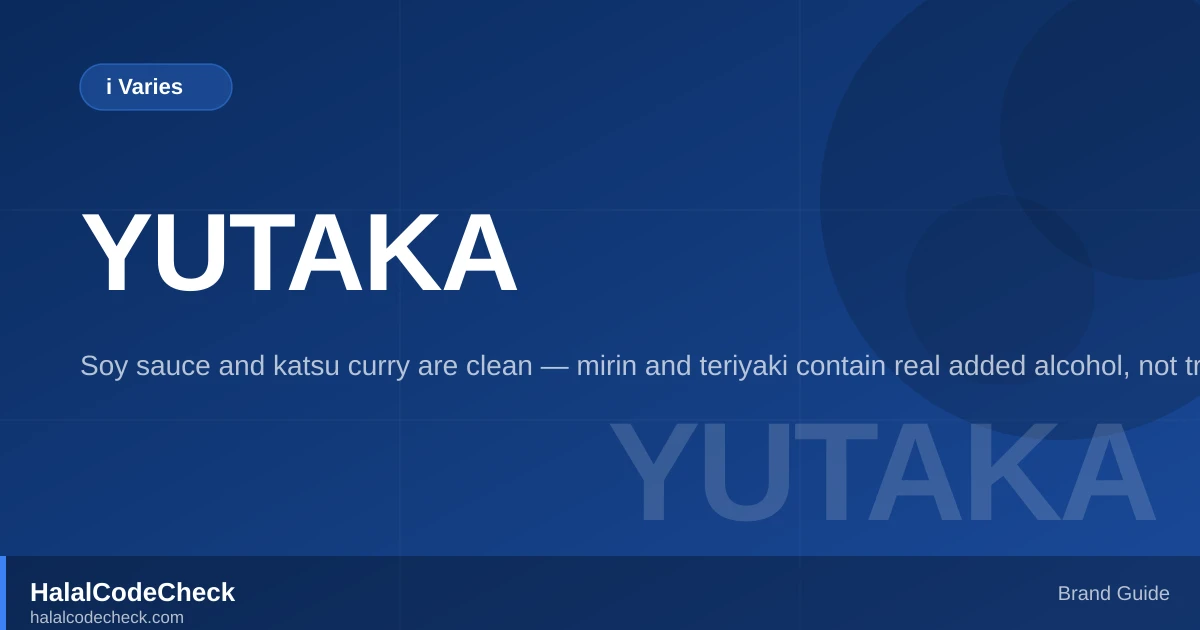 Is Yutaka Halal? — HalalCodeCheck Brand Guide