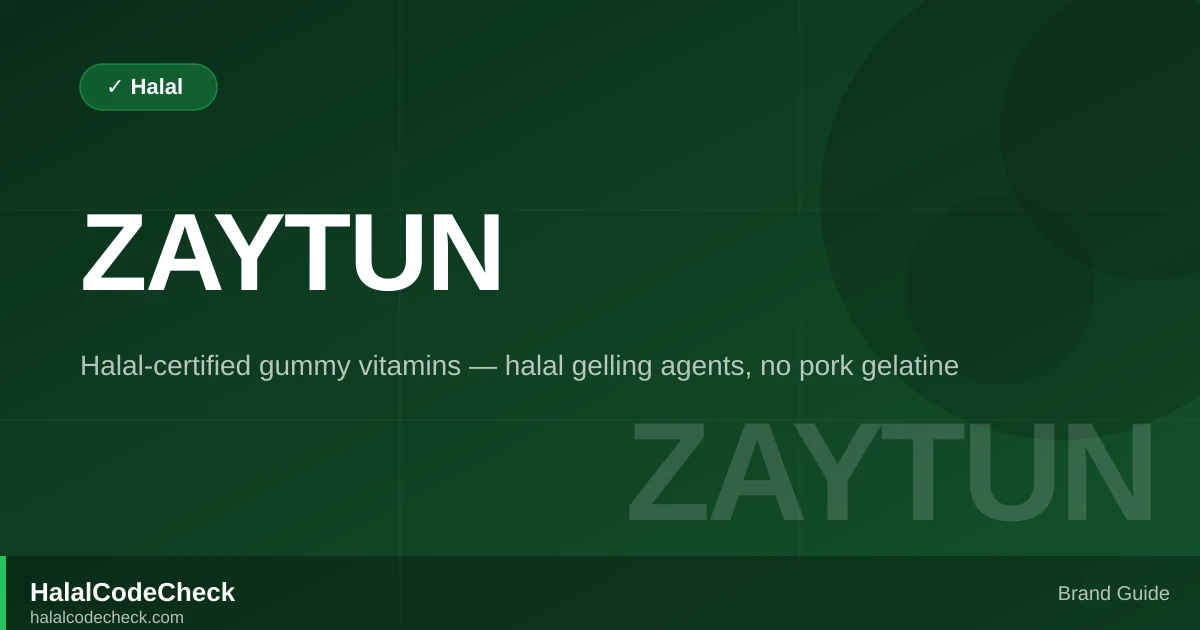 Is Zaytun Vitamins Halal? — Brand Guide