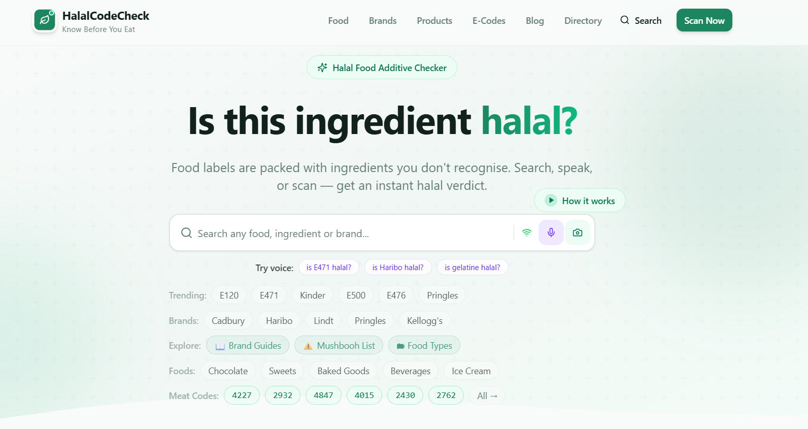 Halal Checker — Food, Brands & Ingredients | HalalCodeCheck